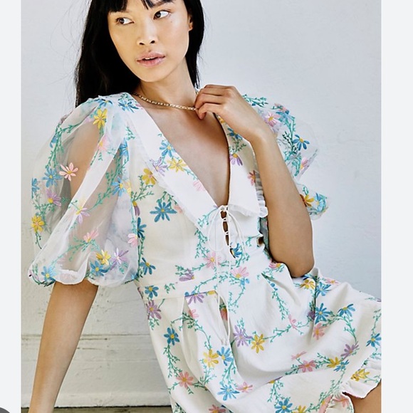 For Love and Lemons Marjorie Mini Dress XS NWT - Picture 2 of 2